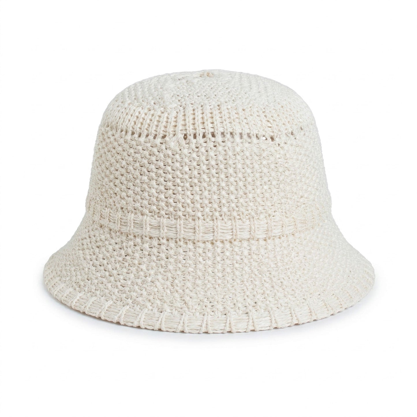 Sombrero de cubo de paja para mujer