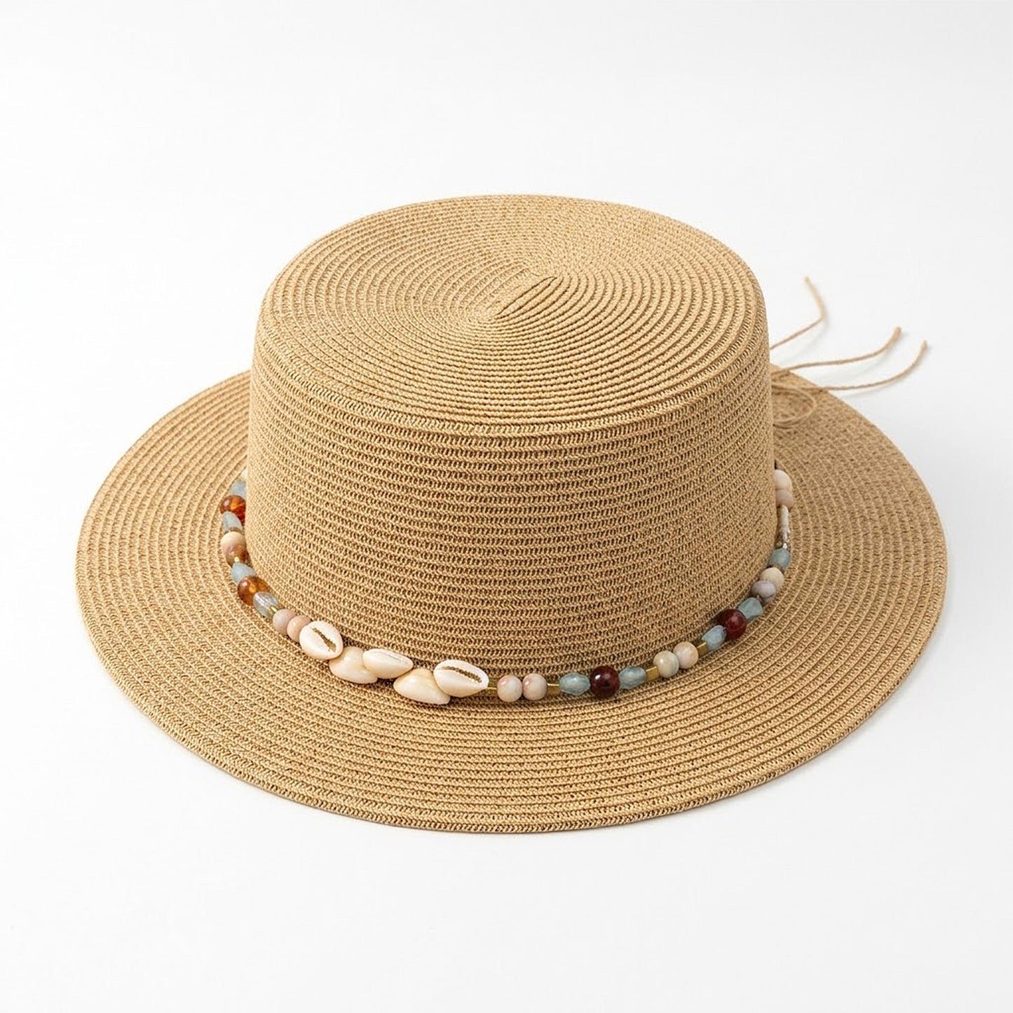 Sombrero de barco de paja para mujer