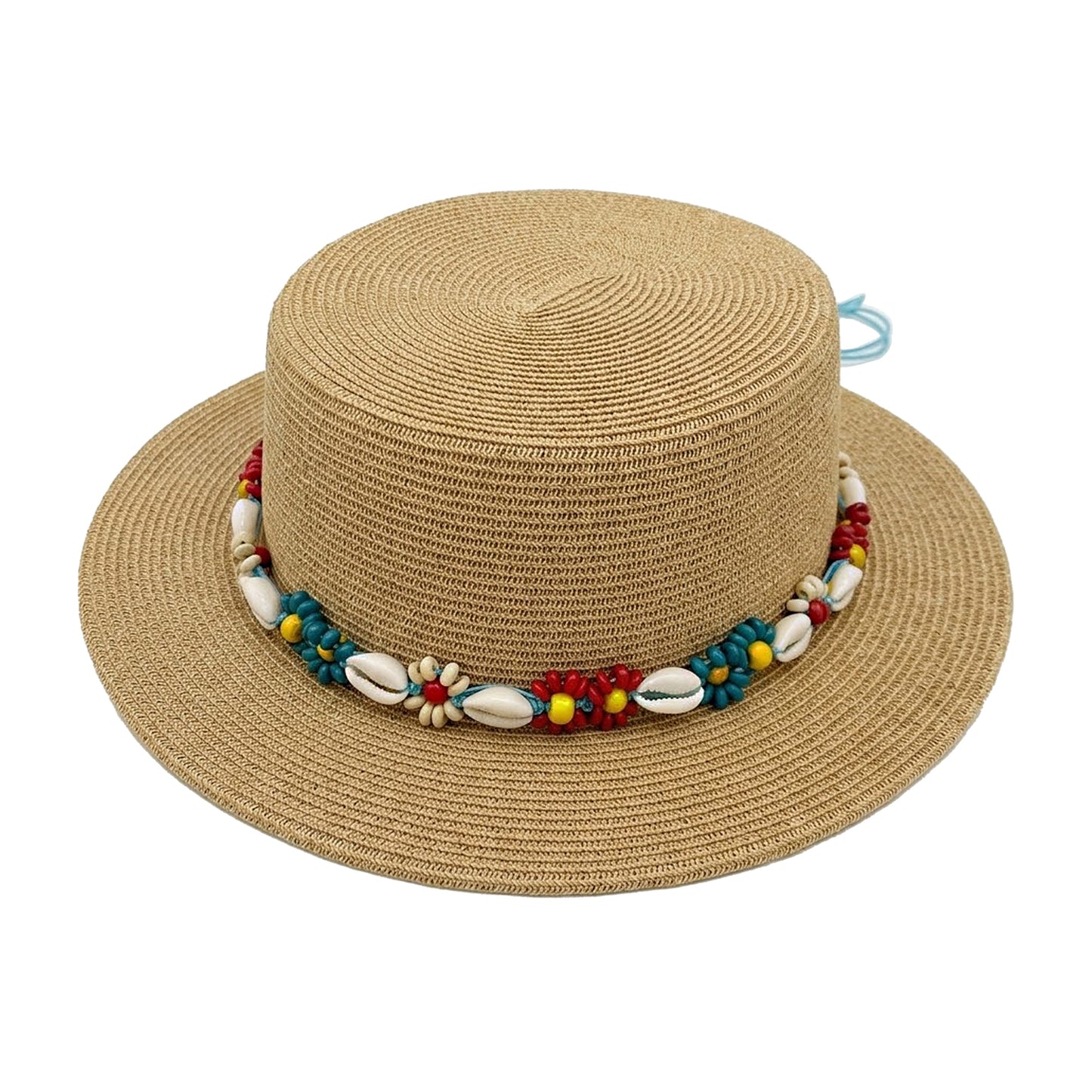 Sombrero de barco de paja para mujer
