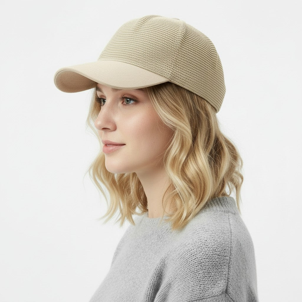 Gorra de béisbol de paja para mujer
