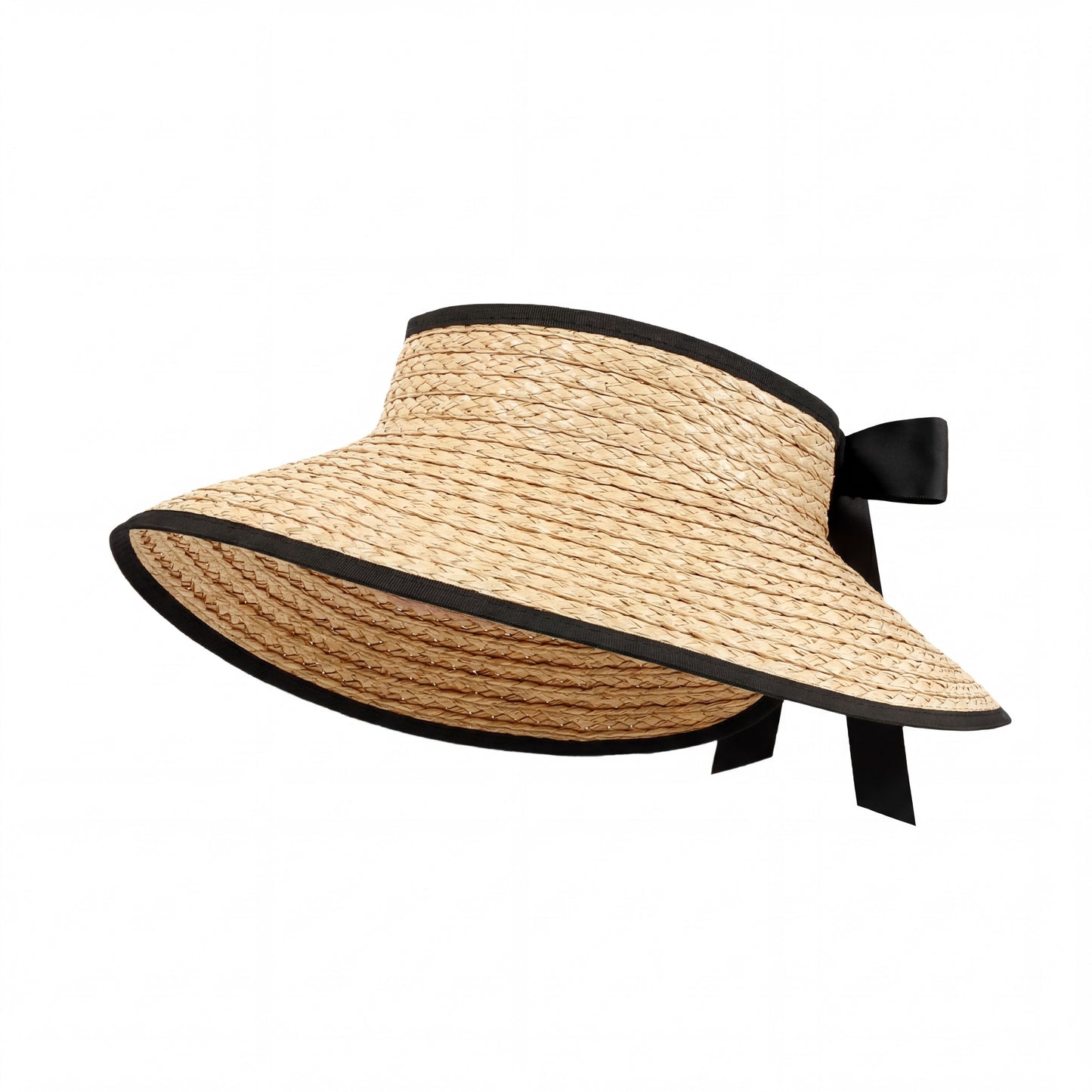 Sombrero de visera solar de paja para mujer