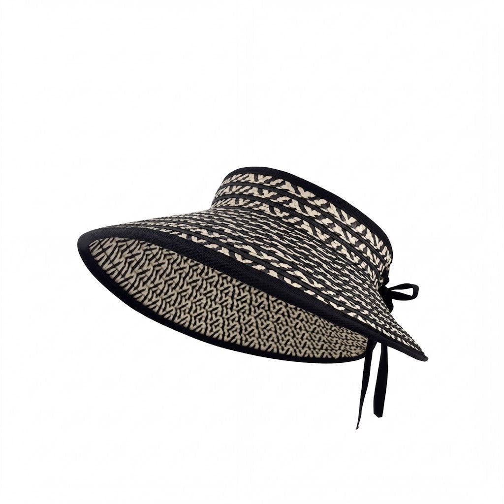 Sombrero de visera solar de paja para mujer