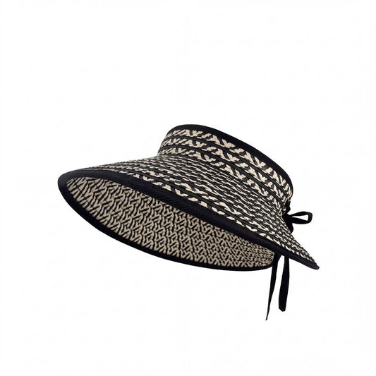 Sombrero de visera solar de paja para mujer