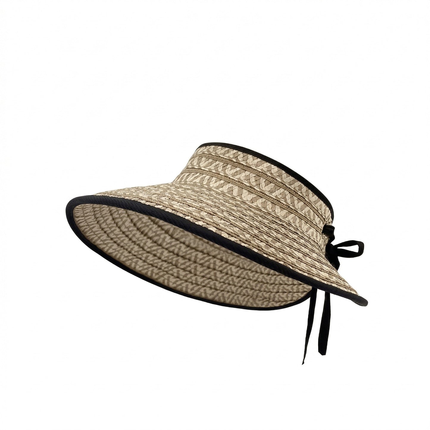 Sombrero de visera solar de paja para mujer