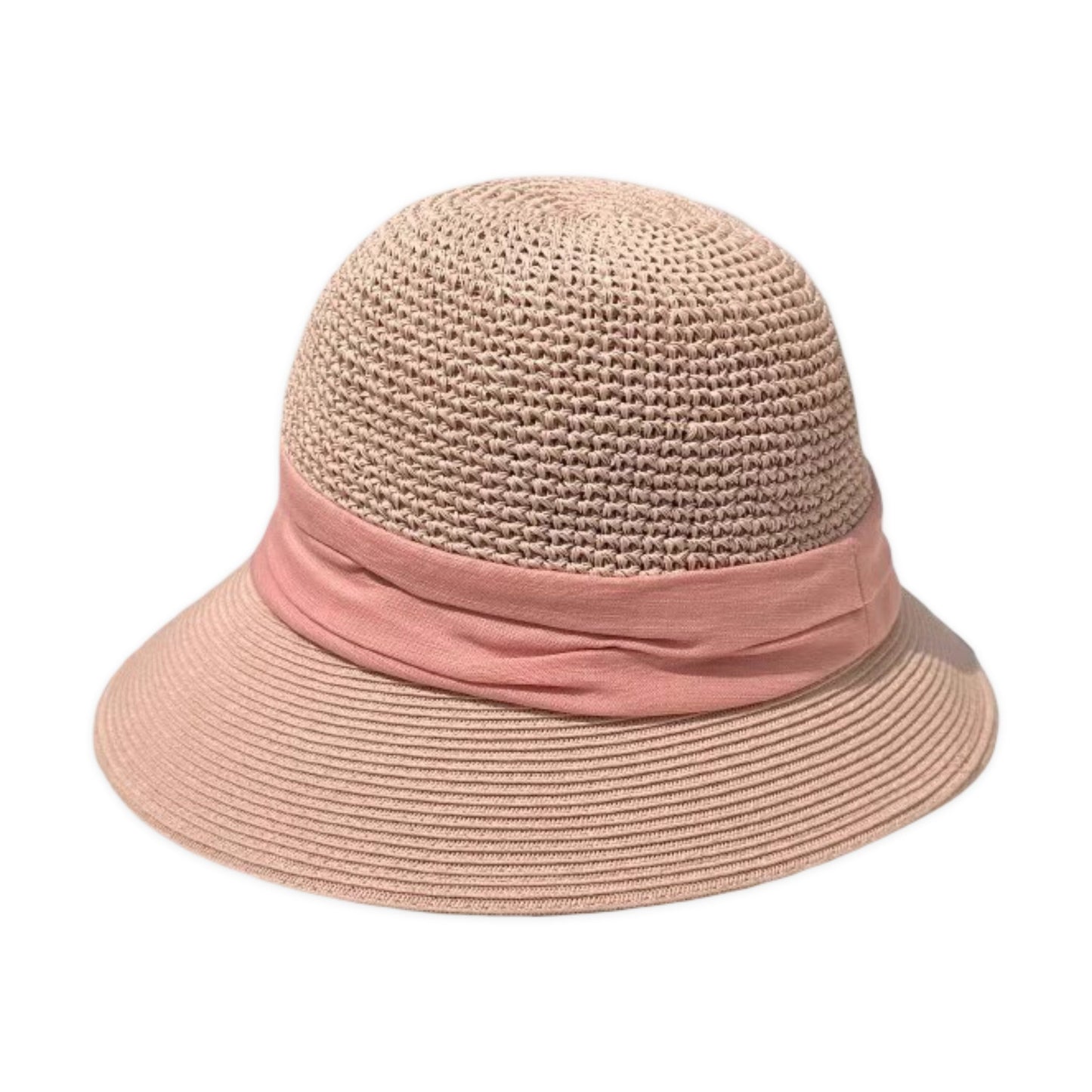 Sombrero de sol de paja para mujer, asimétrico, transpirable, ligero, plegable, sombrero de verano