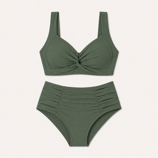Nicoletta | Bikini bandeau con fruncidos