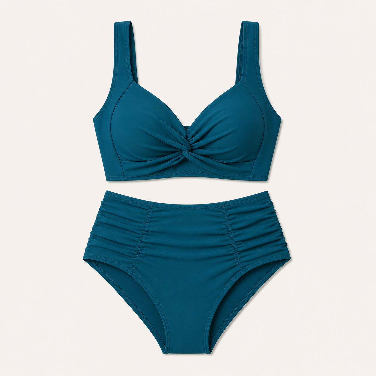 Nicoletta | Bikini bandeau con fruncidos