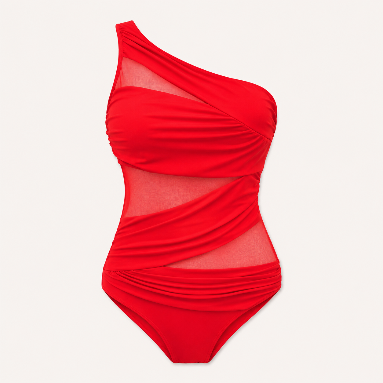 Nayla | Elegante bañador de un solo tirante en tallas grandes