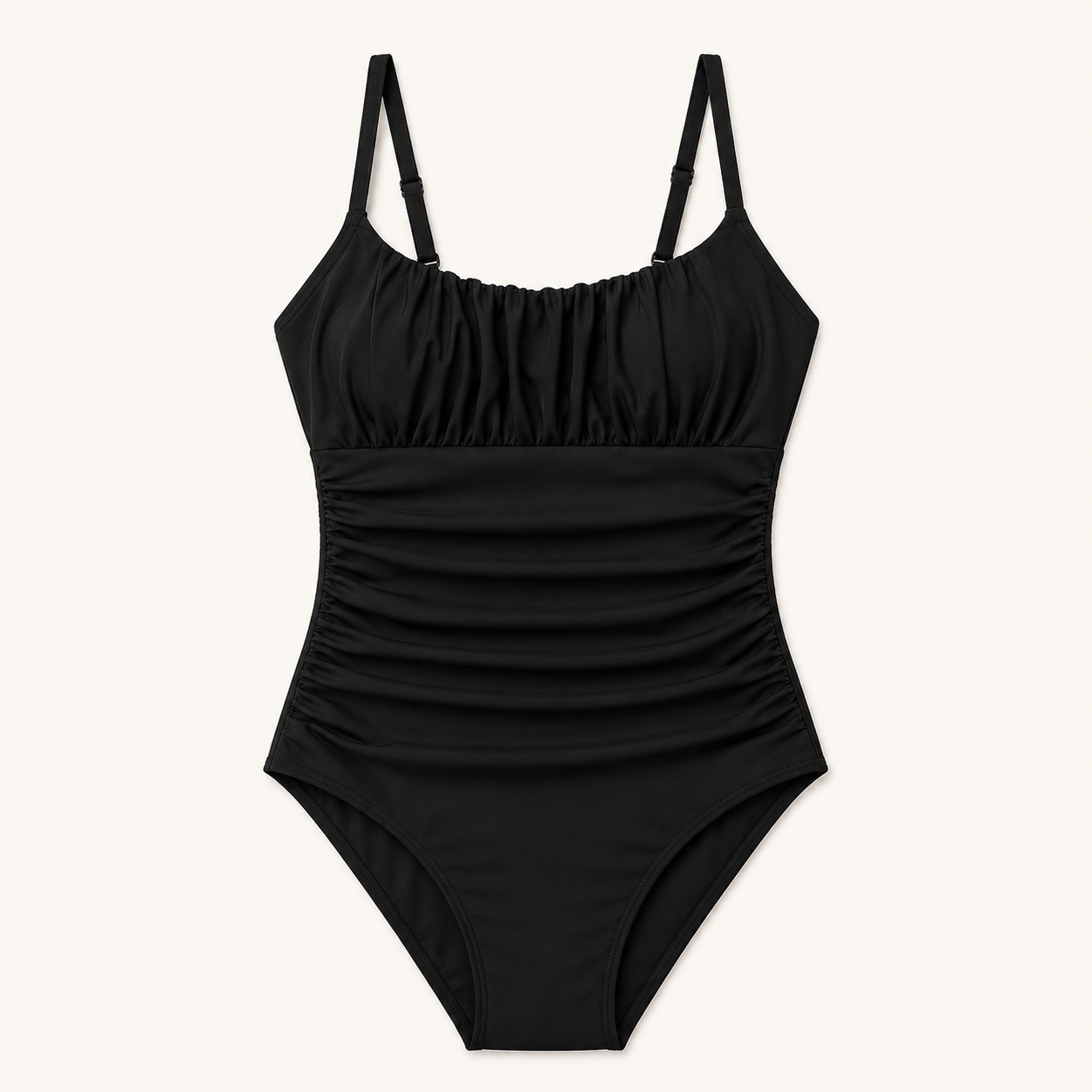 Leona | Elegante monokini negro que disimula el vientre