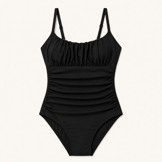 Leona | Elegante monokini negro que disimula el vientre