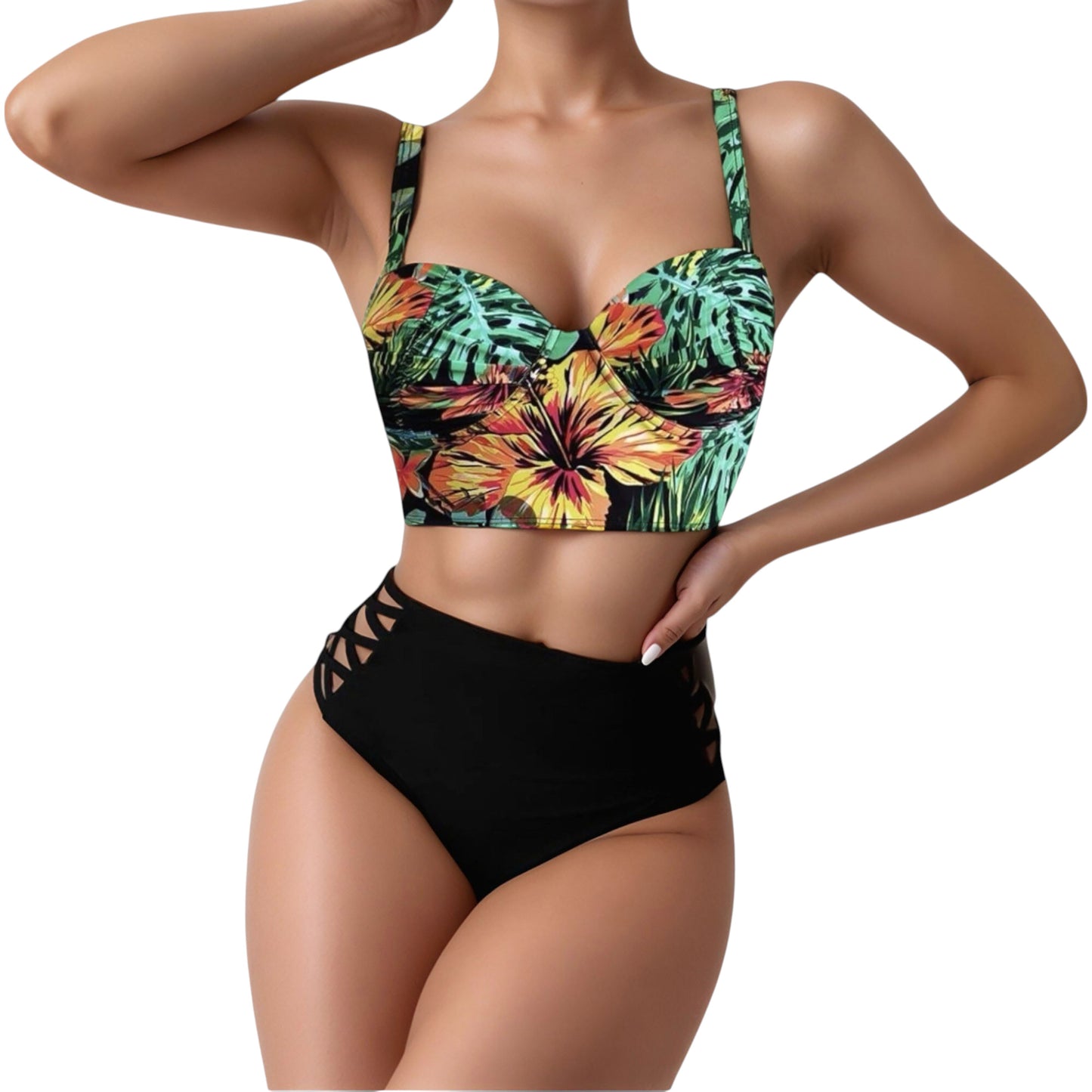 Priscila | Este conjunto ofrece estilo y comodidad, ideal para destacar en la playa o en la piscina