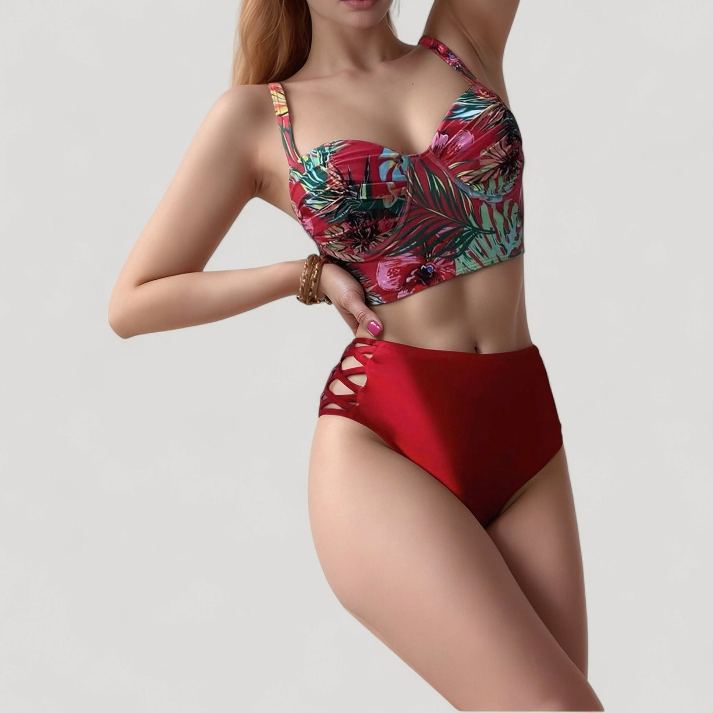 Priscila | Este conjunto ofrece estilo y comodidad, ideal para destacar en la playa o en la piscina