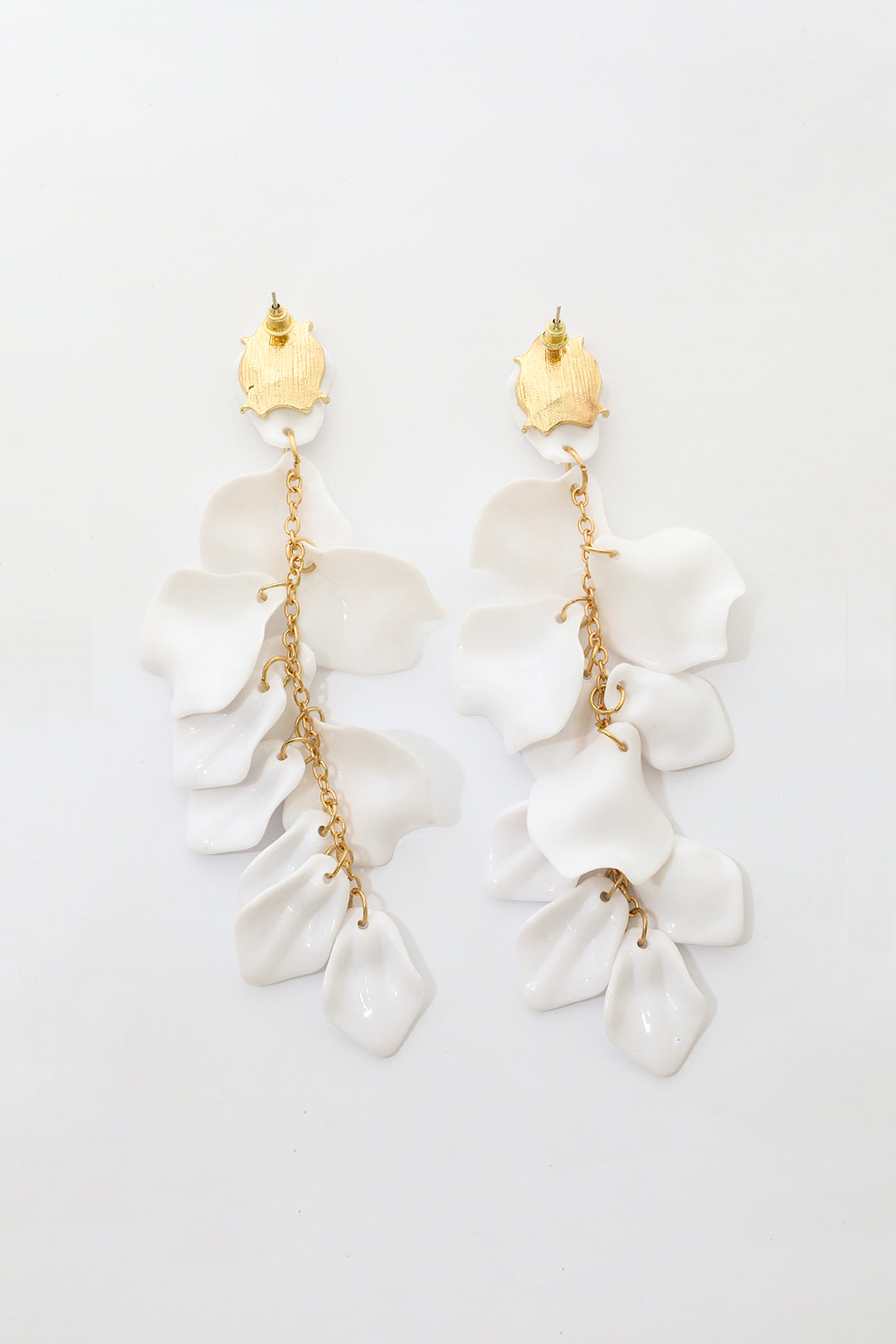 Elegantes Pendientes de Gotas con Diseño de Pétalos de Orquídea