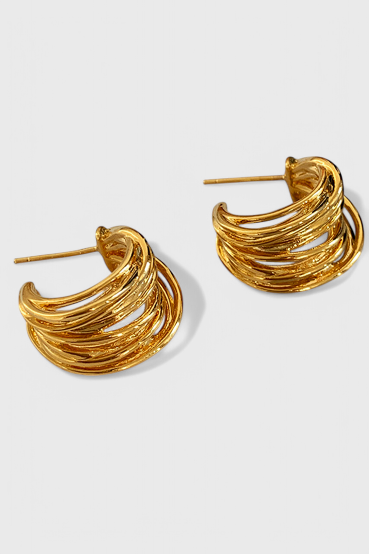 Elegantes Pendientes de Aro en Forma de C para un Estilo Sobresaliente