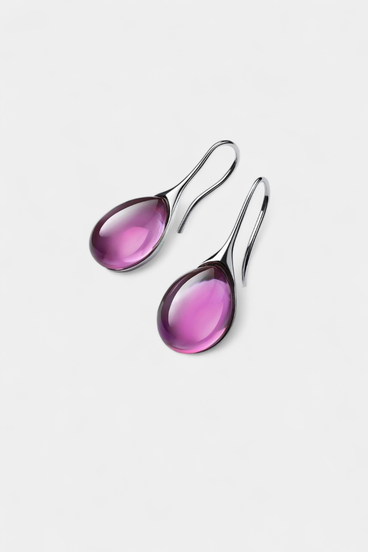 Elegantes Pendientes de Gota en Oro y Plata con Cristales Brillantes