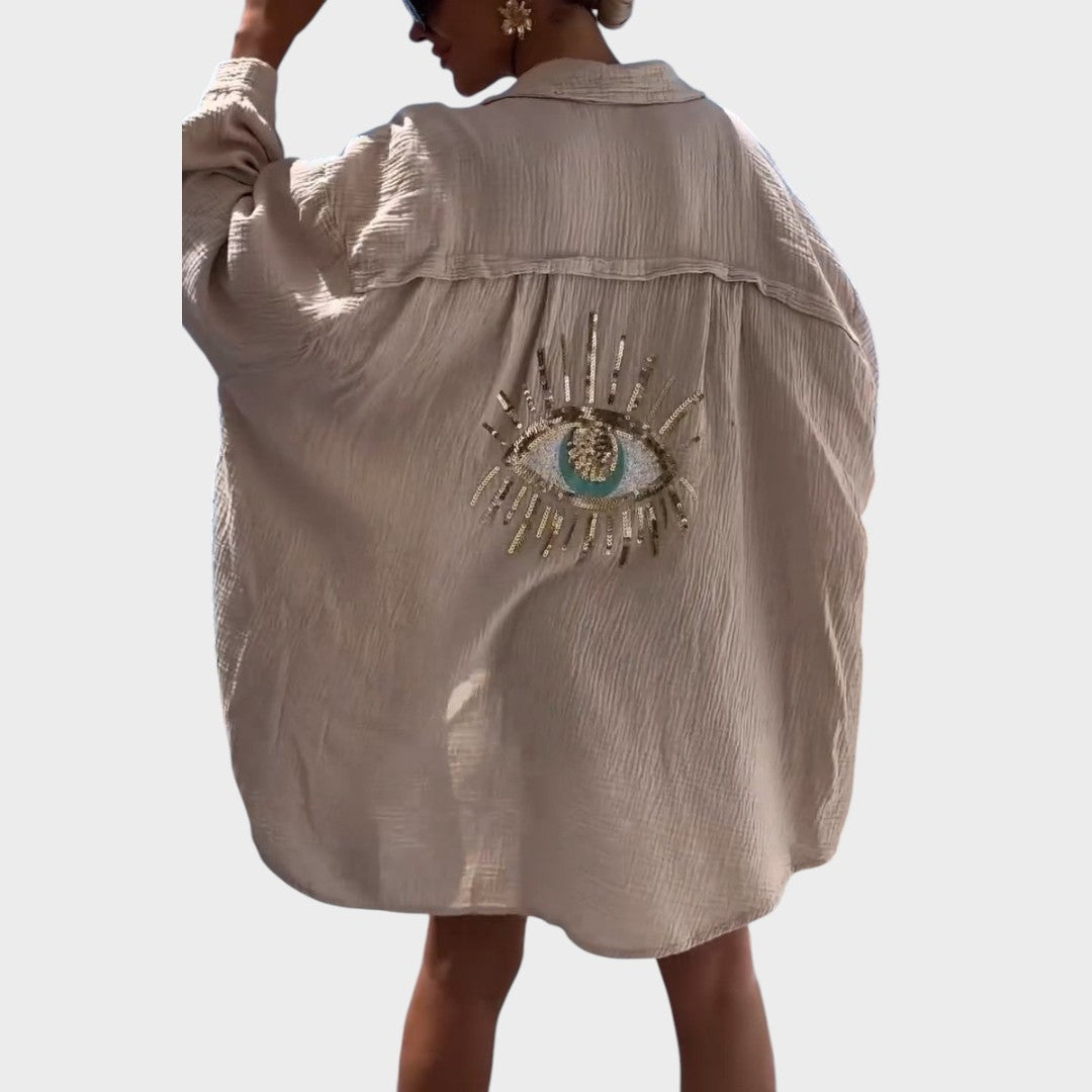 Eye | Camisa Bordada Con Detalles Brillantes