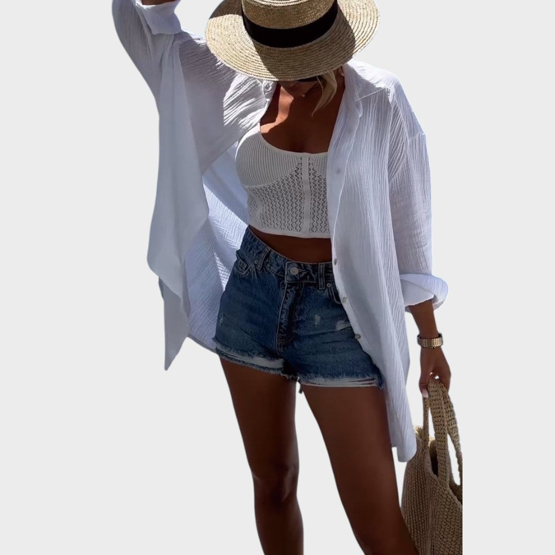Eye | Camisa Bordada Con Detalles Brillantes