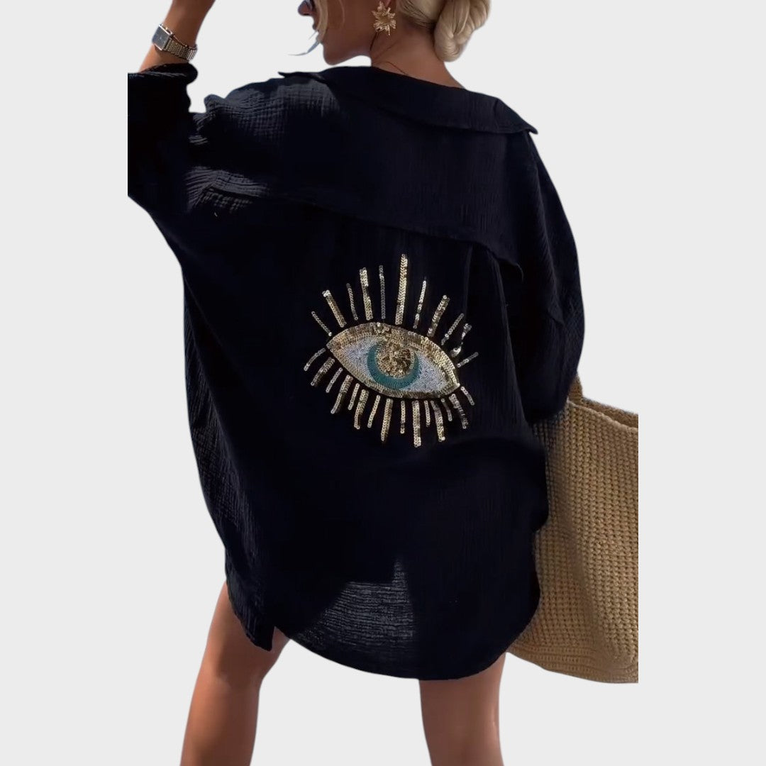 Eye | Camisa Bordada Con Detalles Brillantes