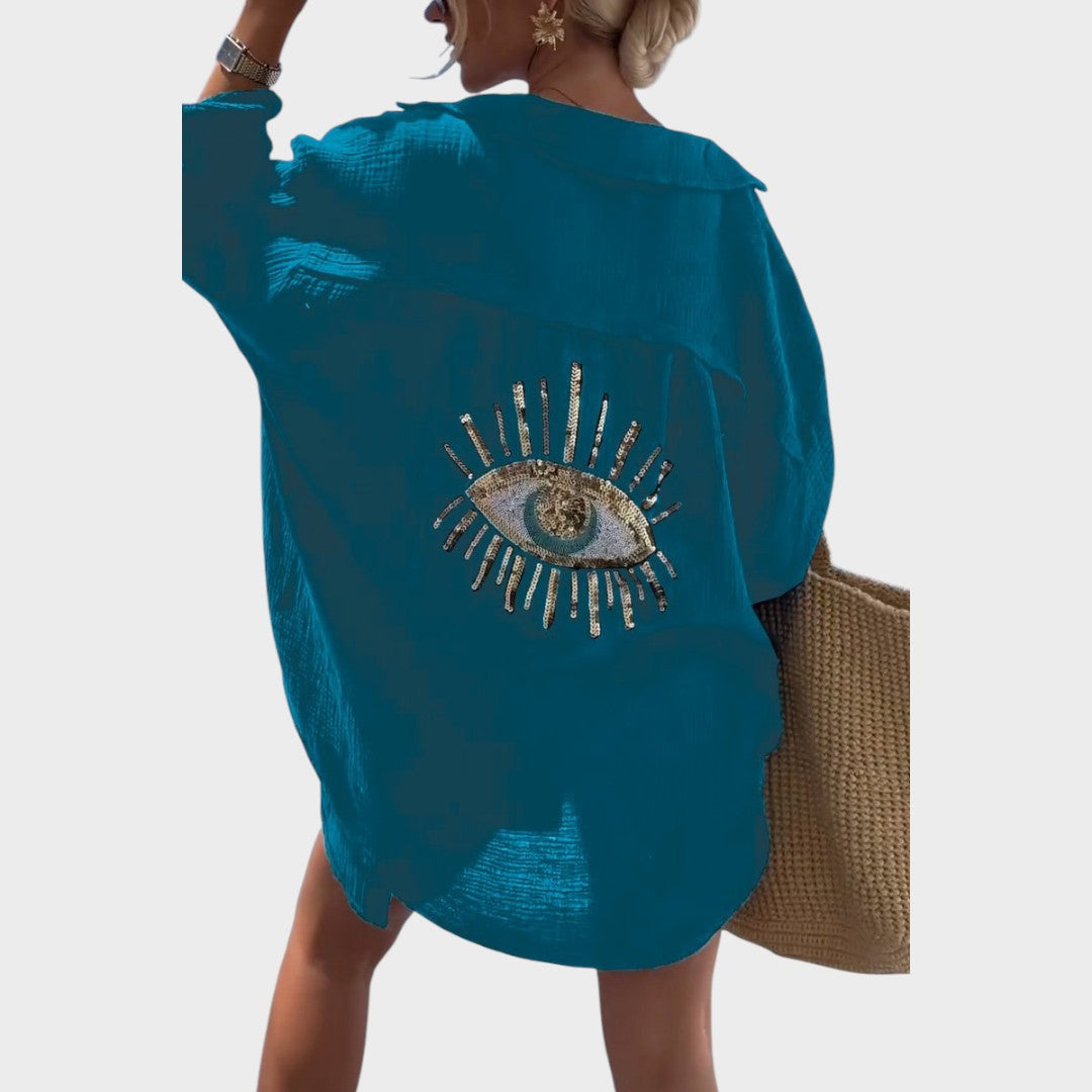 Eye | Camisa Bordada Con Detalles Brillantes