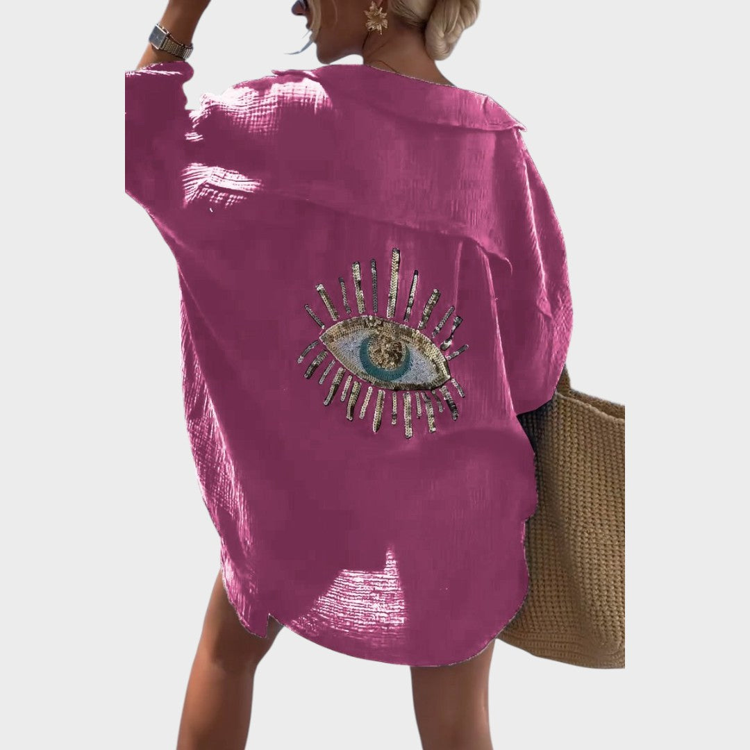 Eye | Camisa Bordada Con Detalles Brillantes