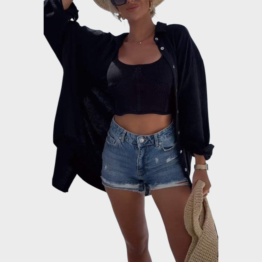 Eye | Camisa Bordada Con Detalles Brillantes