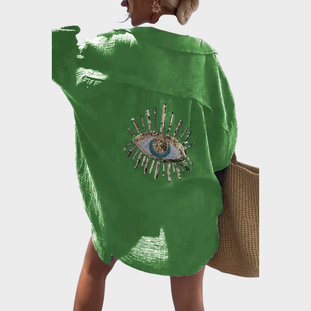 Eye | Camisa Bordada Con Detalles Brillantes