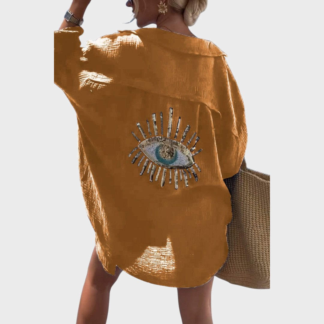 Eye | Camisa Bordada Con Detalles Brillantes